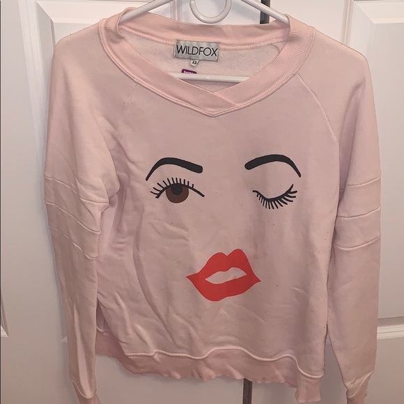 Wildfox Sweaters - Wildfox Wink Face Sweatshirt